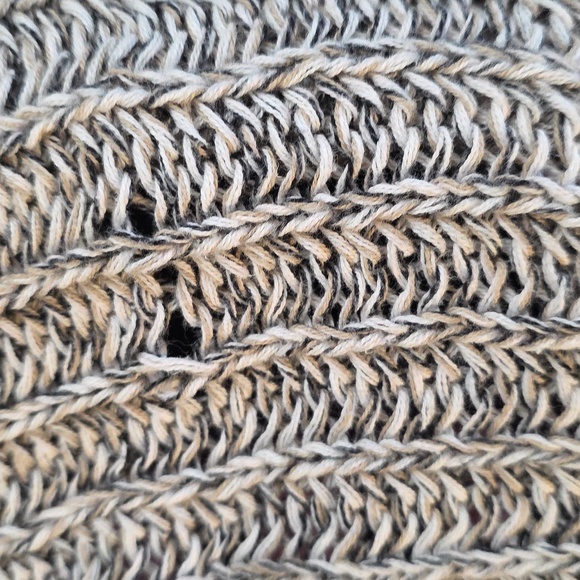 American Eagle Outfitters Cream Black Knit Grandpa Eclectic 00s Sweater Womens S - Picture 8 of 9